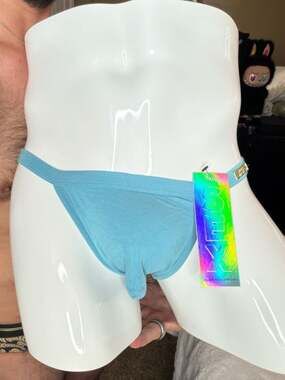 Andrew Christian "SEX" Bamboo Brief in Olympic Blue - Size Large